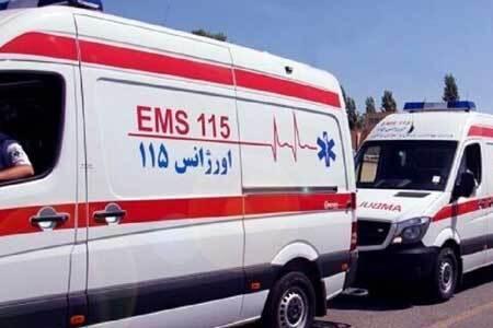 جان باختن تکنسین اورژانس بر اثر واژگونی آمبولانس